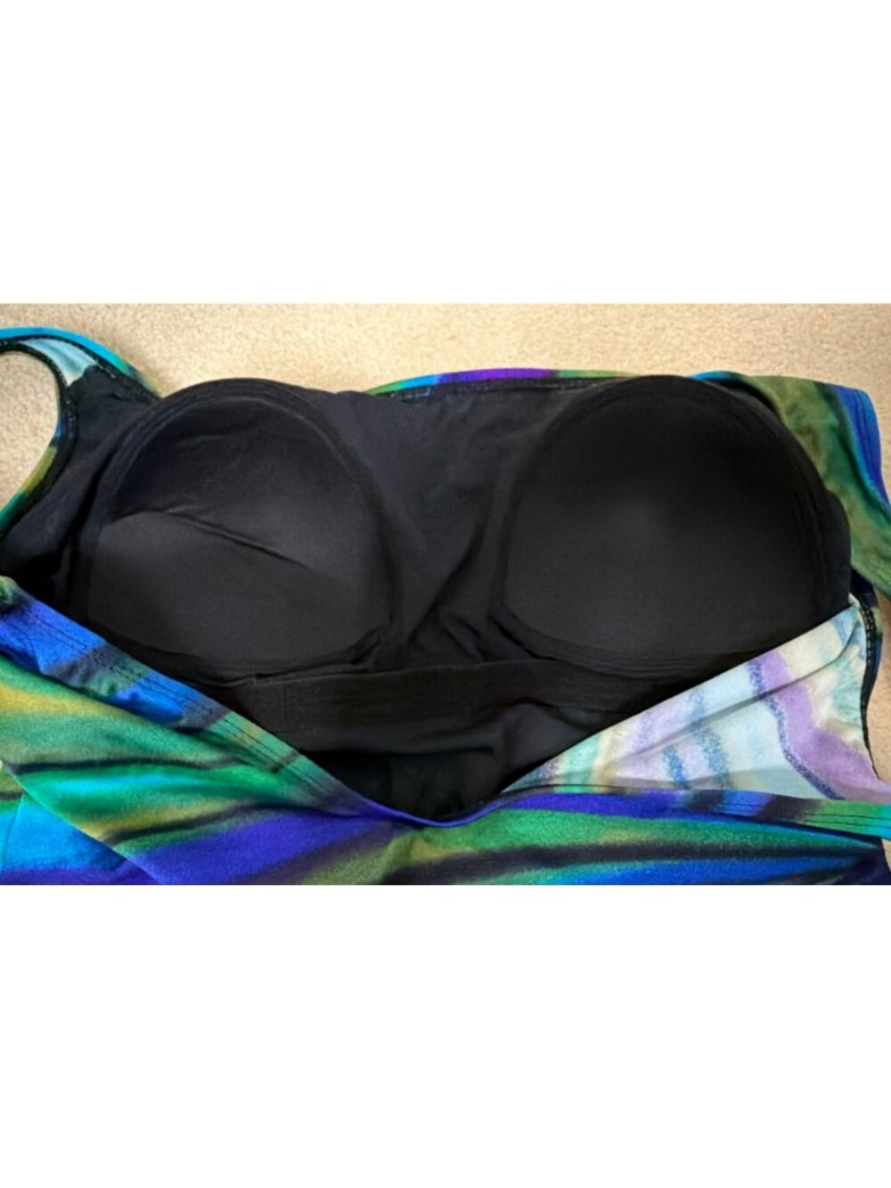 VTG Longitude 27613 Women's 14 One-Piece Colorful Blue Swimsuit - Picture 6 of 9
